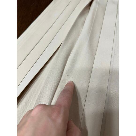 VTG Ellen Tracy Midi Skirt Size 4 Beige Pleated Preppy Academia Office Work Twee - Picture 10 of 11